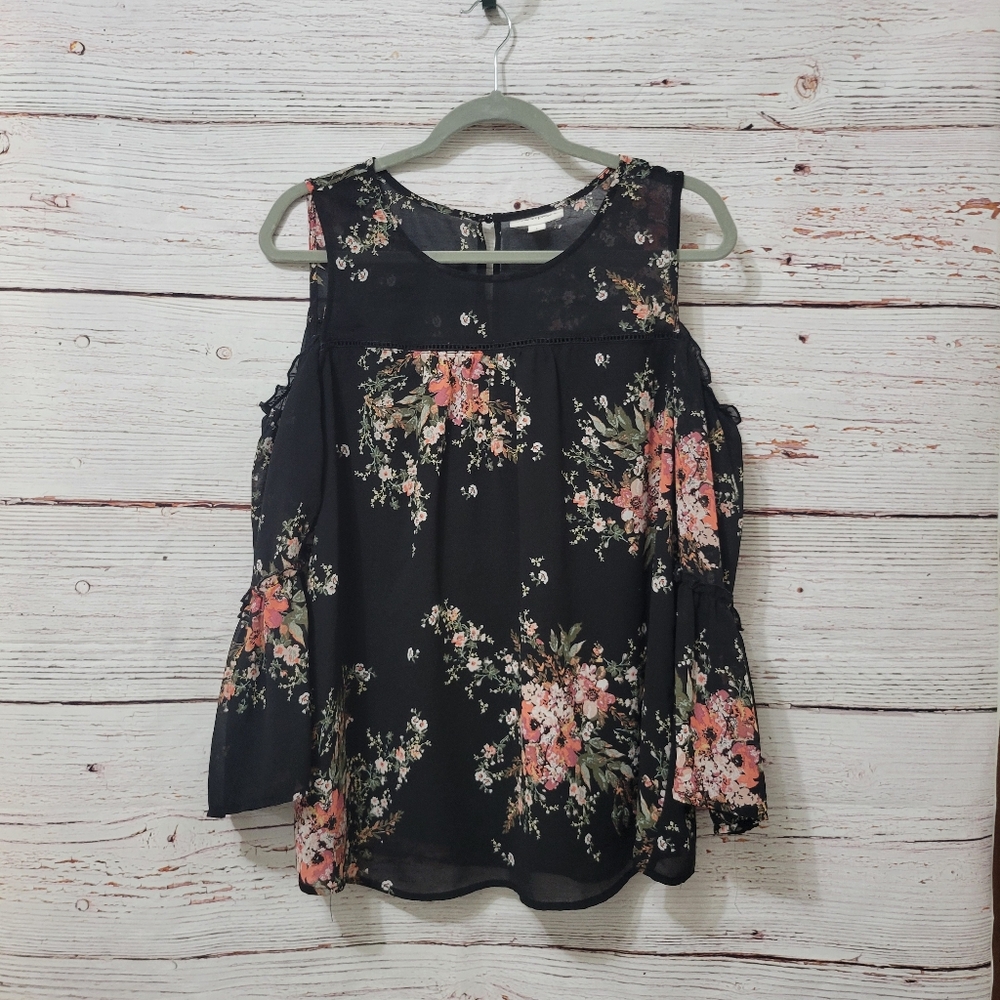 Westport Cold Shoulder Floral Blouse
